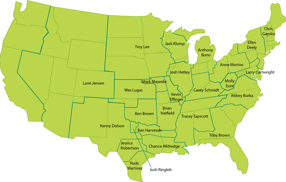 Greenleaf Nursery Sales Regions